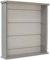 WATSONS Wood Wall Display Cabinet with 4 Adjustable Glass Shelves - Grey