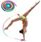 Wchiuoe Cuerda de salto de colores de gimnasia rítmica colorida Cuerda de salto ajustable Cuerda de competición de ritmo colorido Ideal para juegos al aire libre y detalles de cumpleaños de niños