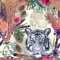 decomonkey Fototapete selbstklebend Tapetenrolle 10 m Tapete Vliestapete Deko Panel Modern Design Wanddeko Wohnzimmer Schlafzimmer Wandtapete | Tiere Afrika Elefant Tiger