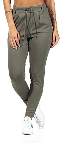 ONLY Damen Onlpoptrash Life Easy Col Pant PNT Noos Regular Fit Hose Mit Kordelzugverschluss Für Lounge Und Freizeit, Bungee Cord,L / 32L