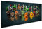 islandburner Wandbild Bunte Verschiedene Kräuter Gewürze Kochen Dunkler Hintergrund Küchenbild auf Leinwand Bilder Bild Poster