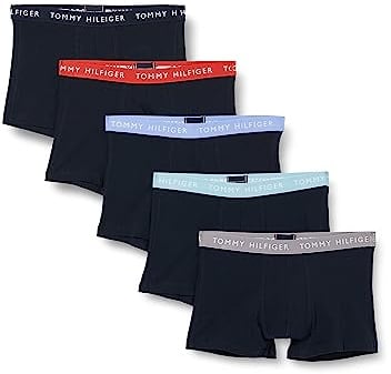 Tommy Hilfiger Herren 5p Wb Trunk Badehose, des Sy/Sblna/Rf Rd/Sklne/Wld Flbl, M