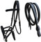 CHALLENGER Horse Western Horse Western English Tack Schwarzes Leder gebisslose Sidepull Zügel 77RT05BK-F