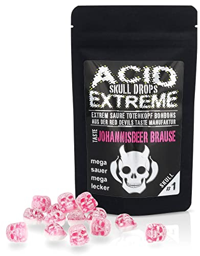 RED DEVILS TASTE ACID SKULL DROPS EXTREME - EXTRA SAURE - JOHANNISBEER BRAUSE