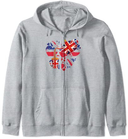 Théière et tasse à thé Union Jack pour enfants et expats britanniques Sweat à Capuche