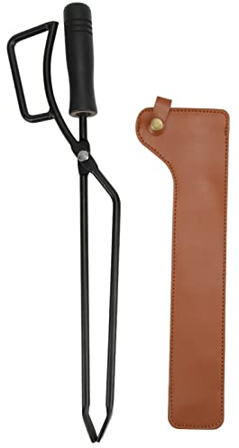 Pinzas para Chimenea de 13 Pulgadas con funda,Pinza para Le?a, Alicates para Chimenea de Acero Inoxidable, Herramienta para Chimenea Chimeneas Fogatas Fogones y M¨¢s