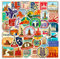 AUCEKO 50 Stück Aufkleber Pack Retro-Reise Vintage Reise Sticker Set wasserdichte Vinyl Sticker für Laptop Kinder Autos Motorrad Fahrrad Skateboard Gepäck Koffer Computer Aufkleber Graffiti Decal