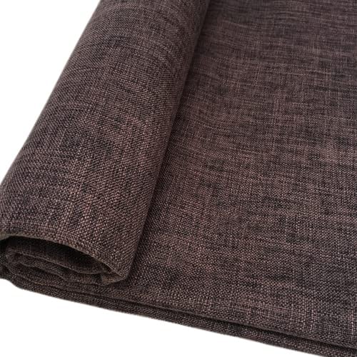 TinaKim Polsterstoff, Bambus-Leinenimitat, für Sofa, Couch, Stuhlbezug, Nähen, Reparatur (braun, 145 x 200 cm)