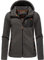 MARIKOO Damen Fleecejacke warm mit Kapuze Mount Iwaki Anthracite Gr. XXL