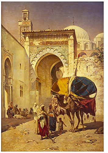 JUNIWORDS Poster, Rudolf Gustav Müller Wiesbaden, Eine arabische Straßenszene, 90 x 61 cm (3001330)