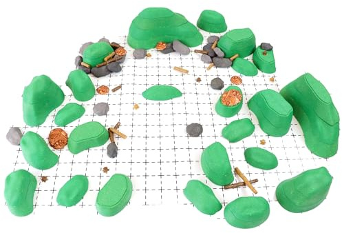 Modular Terrain System: Tabletop & RPG Terrain Game Set for Dungeons & Dragons, Pathfinder, Castles & Crusades, 13th Age, Runequest, Asunder, Zombicide, and More! - Owlbear Set