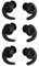 kwmobile Ganchos de Orejas para Auriculares - Set 6X Gancho anticaida compatibile con JBL Reflect BT - Soporte para Cascos