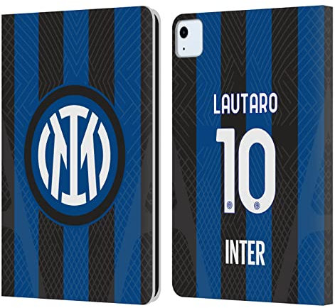 Head Case Designs Licenciado Oficialmente Inter Milan Lautaro Martínez Equipación De Jugadores 2022/23 Carcasa de Cuero Tipo Libro Compatible con Apple iPad Air 2020/2022