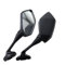 Rückseitenspiegel Für Yamaha Für YZF600 Für YZF R1 R6 R3 R125 R25 R15 2003 2004 2005 2006 2007 2008 2009 Schwarz Moto Rückspiegel Motorrad Rückspiegel (Größe : Schwarz)