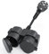 Rallonge Électrique UE, 1 vers 2 Multiprise, Rallonge Étanche Extérieure, IP44 Étanche, avec 2 Prises CA, Câble Court de 5 cm, 16A/250V, Convient pour Jardin, Garage, Extérieur, Noire