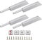GoldRock Drucktüröffner Push to Open Türöffner Grau, 4 Stück Tip on für Türen, Softclose Nachrüsten, Softclose Türdämpfer, Magnetschnäpper Dämpfer für Schranktüren, Magnet türschließer Schranktür
