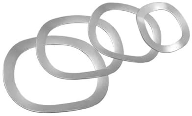 jiuxinyun Rondella elastica a tre onde in acciaio inossidabile 304 M51 * 61 * 0.5 Rondella elastica a rondella ondulata da 5 pezzi