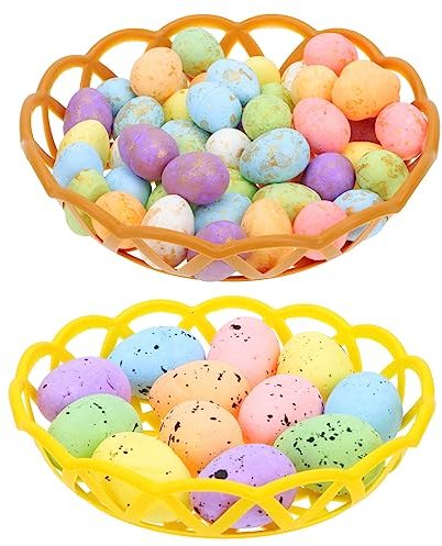 ibasenice Ornamenti Per La Festa Di Pasqua 2 Set Di Uova Di Pasqua Simulate Uova Di Imitazione Decorative Artigianato Fatto A Mano Per Decorazioni Per Feste Di Pasqua