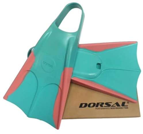 DORSAL Bodyboard Schwimmflossen für Herren, Größe 40-47, Pink/Grün, Größe XL