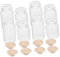 BESTonZON 8st Puppenhaus Bonbonglas Miniatur-bar-zubehör Küche Mini-hauszubehör Ornamente Süßigkeitenglas Mini-gläser Transparente Driftflasche DIY Apothekerflaschen Einstellen Holz Klein