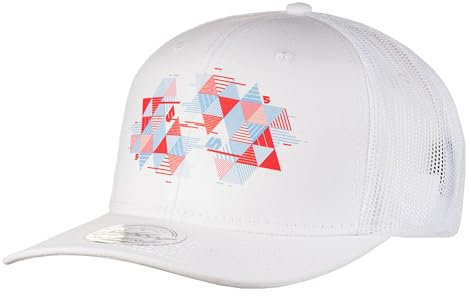 SABBOT Aiden Herren Snapback Cap, Damen Cap, Basecap, Outdoor Cap, Kappe mit Baumwolle, Lässiger Stil, Sommermütze, Verstellbarer Verschluss, Atmungsaktive Mesh, Stilvolle Herrenkappe (Weiß)