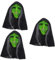 BESTonZON 3st Hexenmaske Halloween-gruselmaske Vollkopfmaske Gruseliges Halloween Für Erwachsene Creep-cosplay-maske Gruselige Maske Alte Frauenmaske Halloween-maske Mit Haaren Emulsion