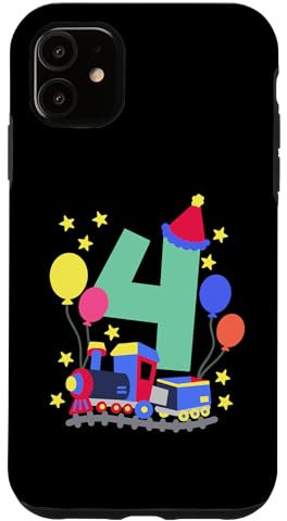 Hülle für iPhone 11 4. Geburtstag Train Lovers I'm 4 Boys Kids Vier Jahre alt