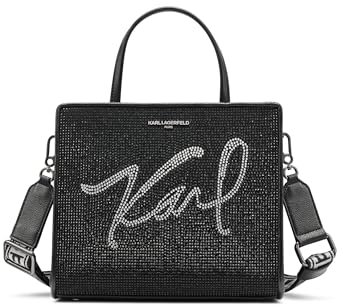 KARL LAGERFELD Paris Maybelle Umhängetasche Black Metallic Legacy