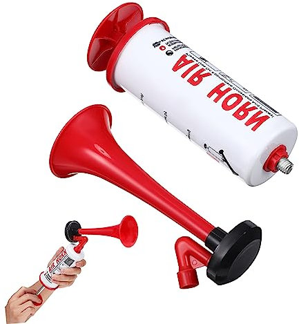 SOLUSTRE Drucklufthorn Handlufthorn Tragbares Bootshorn Lauter Lärmerzeuger Für Autos Sportveranstaltungen Ergonomisch Geformt Langlebig Metall Kunststoff