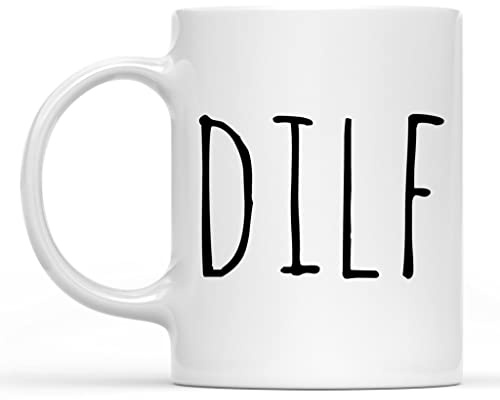 HSIRYAOHD The Best Mug Büro-Kaffeetasse – lustige Bürodekoration, DILF 325 ml, weiße Keramiktasse
