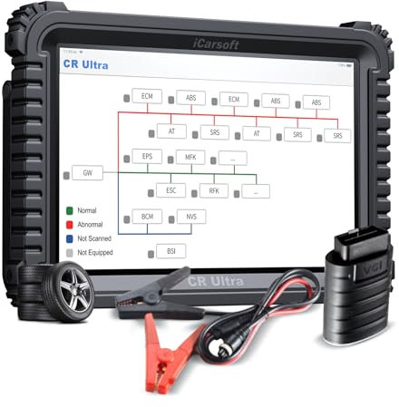 Bidirectional Scan Tool iCarsoft CR Ultra TPMS & ECU Coding/12V Battery Tester/Topology Map/All Systems OBD2 Scanner Diagnostic Tool 41 Resets DOIP Car Code Reader