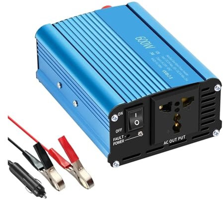 Transformateur Tension Prise Universelle 600W 1500W 2000W Onduleur 12V 24V 220V 50hz Convertisseur Domestique Portable Onduleur Convertisseur(12V 600W 220V50HZ)