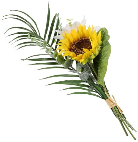 GARVALON Künstlicher Sonnenblumenstrauß Für Hochzeiten Dekoration Für Braut Und Brautjungfern Für Feiern Und Zuhause Hochwertige Kunstblumen