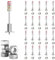 Clous pour pistolet à clouer avec douilles : 100 clous ronds de 7,3 mm pour mini pistolet à ongles à air comprimé pour plafonds, murs, acier, murs en béton