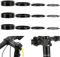 MALNDTK 12 Stück Ahead Spacer,2 3 5 10 20 mm Aluminium Platte Spacer Fahrrad, Erhöhung Lenkererhöhung Distanzscheiben,Fahrrad Ahead Vorbau Spacer, 1/8 Aluminium MTB Rennrad Distanzscheiben(Schwarz