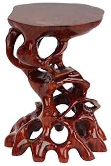 Base per statua, supporto per piante, ripiani per piante da interno, artigianato intagliato a mano, creativo, forma di radice di albero, intaglio di radici, strana base in vaso di giada piccola per la