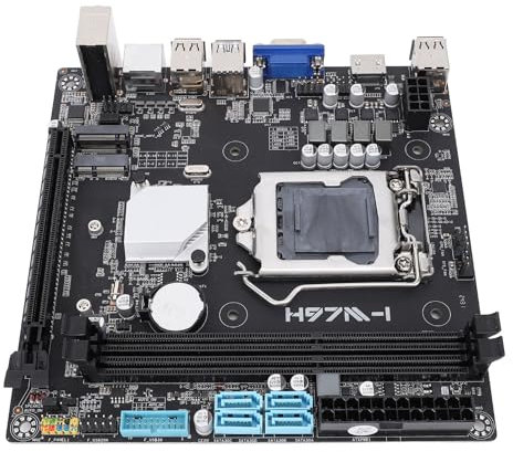 Scheda Madre del Computer, ITX DDR3 LGA1150 Motherboard del Computer, Scheda Madre PCIE 2.0 con M.2 NGFF e SATA 3.0 per CPU Core di 4a Generazione e Output 1080p