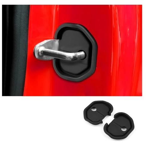 Voiture Accessoire Pour Fiat Pour Abarth 595 500 500L 500X 500C Coussin D'amortissement De Porte De Voiture Boucle De Verrouillage De Porte En Silicone Decoration Interieur Voiture(Noir)