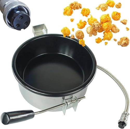 Heissluft Popcornmaschine Zubehör, 230g Popcorntopf, Elektrische Handgekurbelte Popcorn-Herstellerteile Topf, Anti-Scorch-Pfanne Einfach zu Säubern, für Mais, Snack(A,3 holes-15mm)