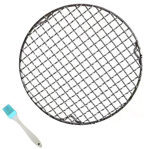 Rundes Grillgitter Aus Edelstahl Mit Füßen, Runder Edelstahl-Grillrost Mit Halterung, Geeignet Für Backöfen, Heißluftfritteusen, Grillen, Grillrost, Backen, Dämpfen (50cm,5cm)