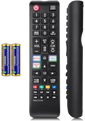 per Telecomando Samsung Smart TV, Universale per Samsung TV Originale | Batterie Incluse, BN59 01315B Remote, 3 Pulsanti di Scelta Rapida, Garanzia Di 1 Anno, Pulsanti Reattivi