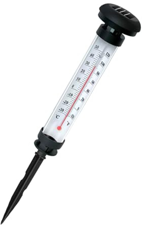 Solar Freien Thermometer Licht Mit Leichten Empfindungen Wetterbeständiger Kunststoff Easy Masse Installation Außenthermometer Wasserdicht