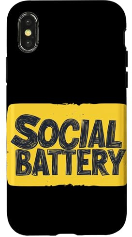 Cooles Social Battery Kostüm Hülle für iPhone X/XS