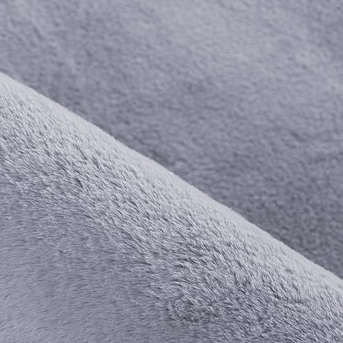 KADIMA DESIGN Designteppich Unifarben Zeitlos Pflegeleicht Praktisch Waschbar Belastbar Strapazierfähig Rund Grau 120x120 cm Wohnzimmer Flur Oeko-TEX Zertifiziert | NECKAR