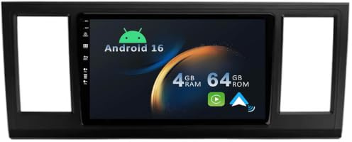 YUNTX [4+64G] Android 16 Autoradio con navi para VW Volkswagen Caravelle 6 T6 2015-2020-[Incorporado CarPlay/Android Auto/GPS Navi/Bluetooth 5.0/Control del Volante/MirrorLink]-IPS 9 Pantalla