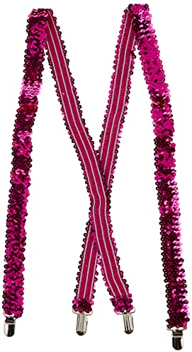 Smiffys Pailletten-Hosenträger, Pink