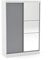 Birlea Lynx 2 Door Sliding Wardrobe With Mirror - High Gloss, White and Grey