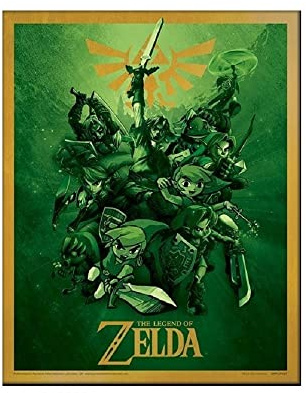 The Legend Of Zelda 10 x 8-Inch Link Framed 3D Poster, Multi-Colour