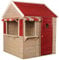 Wendi Toys M16 | Maisons Enfants Rouge en Bois pour l'extérieur | Maison de Jardin Maison Ouverte Type M Taille Maison de Jeux avec des fenêtres, Porte, Stores, auvents