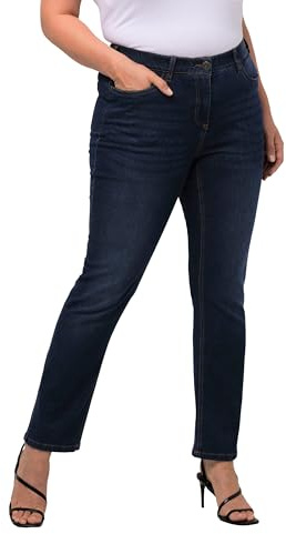 Ulla Popken Damen Slim-jeans Jeans, Blue Denim, 36W / 32L EU